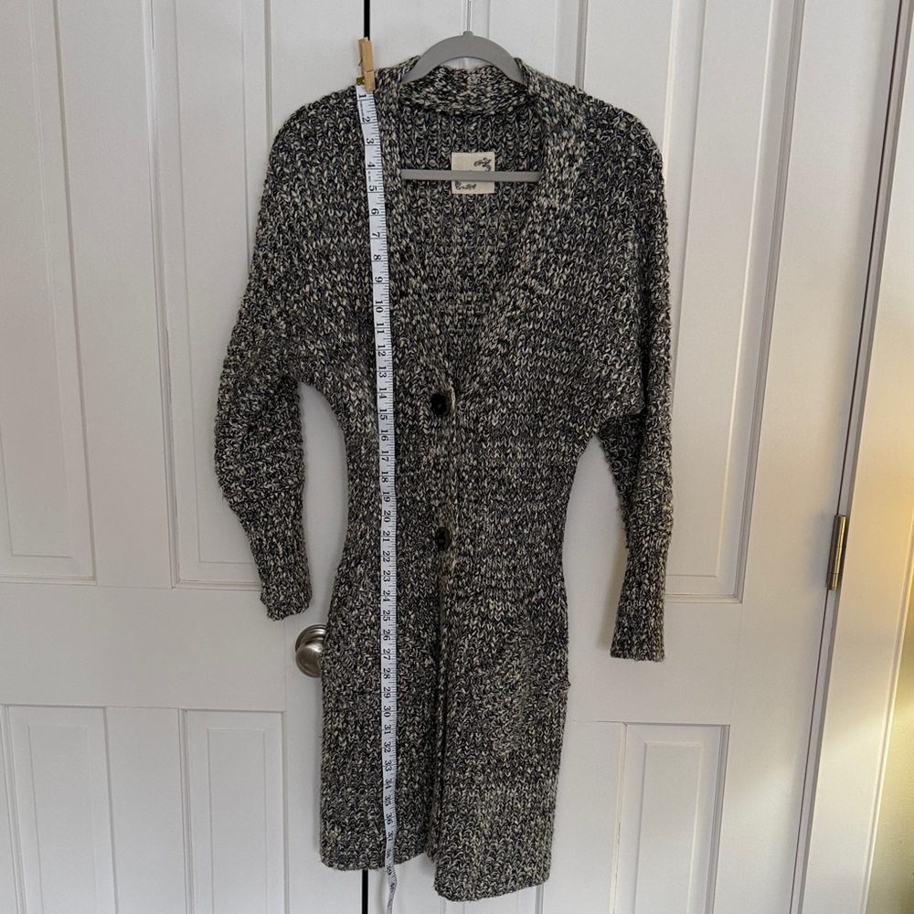 M. Rena Charcoal and Cream Cardigan